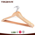 Flat wooden shirt hanger